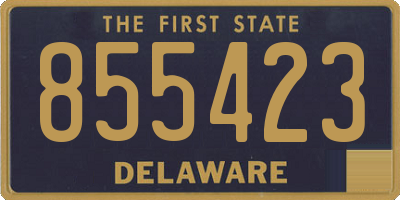 DE license plate 855423