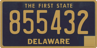 DE license plate 855432