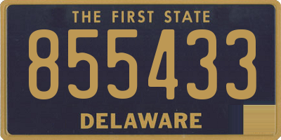 DE license plate 855433