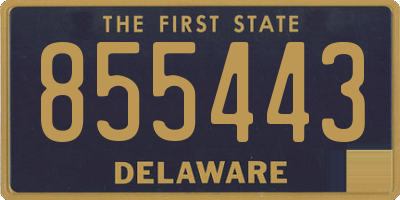 DE license plate 855443