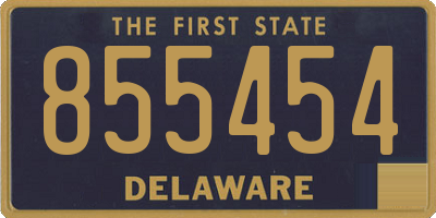 DE license plate 855454