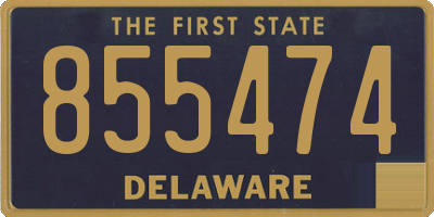 DE license plate 855474