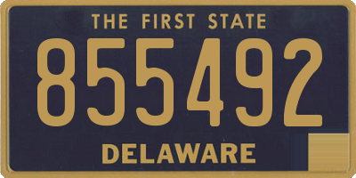 DE license plate 855492