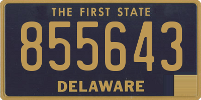 DE license plate 855643