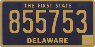 DE license plate 855753