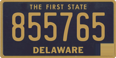 DE license plate 855765