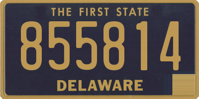 DE license plate 855814