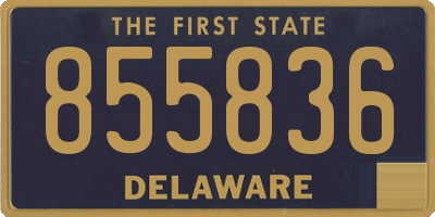 DE license plate 855836