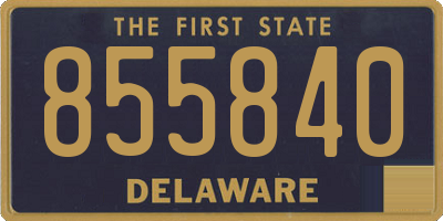 DE license plate 855840