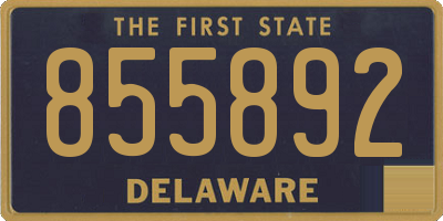 DE license plate 855892