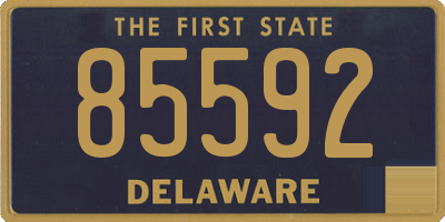 DE license plate 85592
