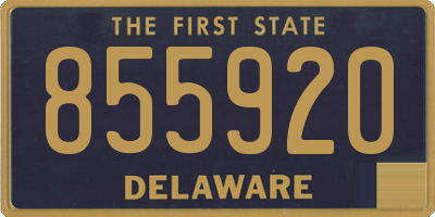 DE license plate 855920