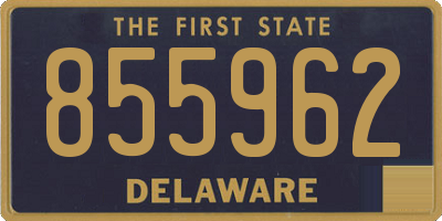 DE license plate 855962