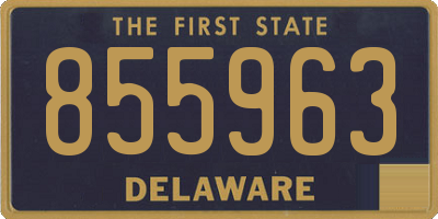 DE license plate 855963