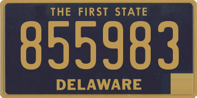DE license plate 855983