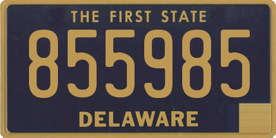 DE license plate 855985