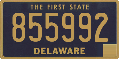 DE license plate 855992