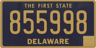 DE license plate 855998