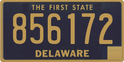 DE license plate 856172
