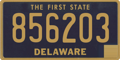 DE license plate 856203