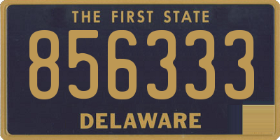 DE license plate 856333
