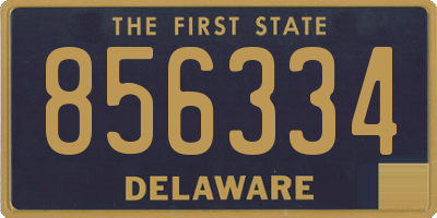 DE license plate 856334
