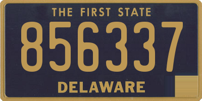 DE license plate 856337