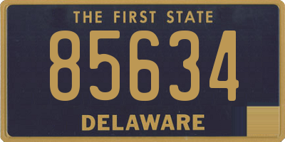 DE license plate 85634