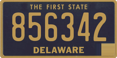 DE license plate 856342