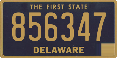DE license plate 856347