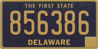 DE license plate 856386