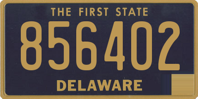 DE license plate 856402