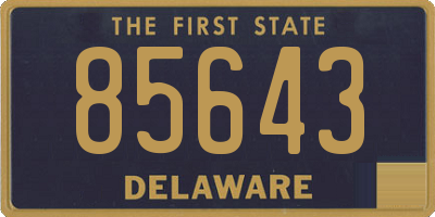 DE license plate 85643