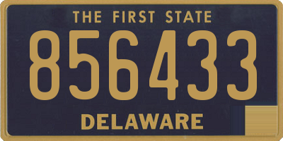DE license plate 856433