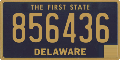 DE license plate 856436