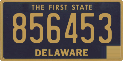 DE license plate 856453