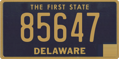 DE license plate 85647