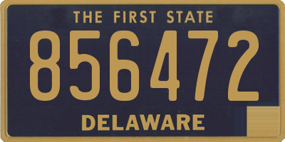 DE license plate 856472