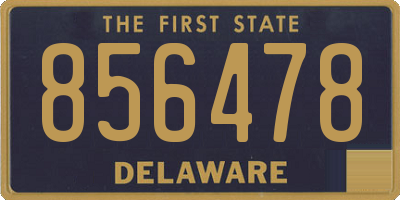 DE license plate 856478