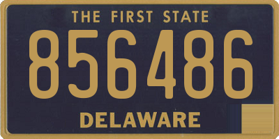 DE license plate 856486
