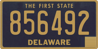 DE license plate 856492
