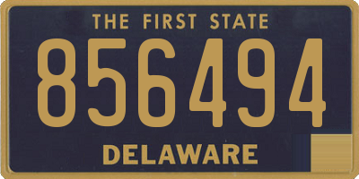 DE license plate 856494