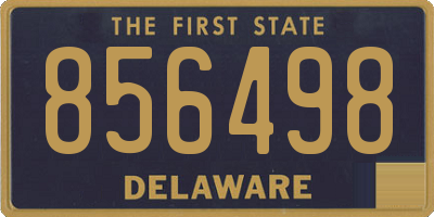 DE license plate 856498