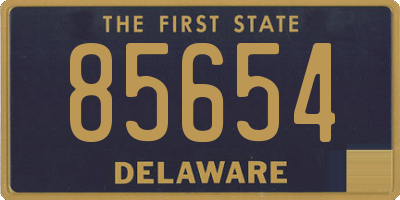DE license plate 85654