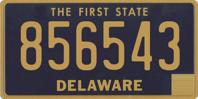 DE license plate 856543