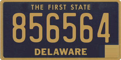 DE license plate 856564