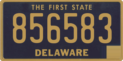 DE license plate 856583