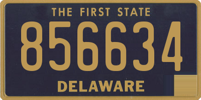DE license plate 856634