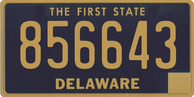 DE license plate 856643