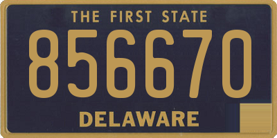 DE license plate 856670